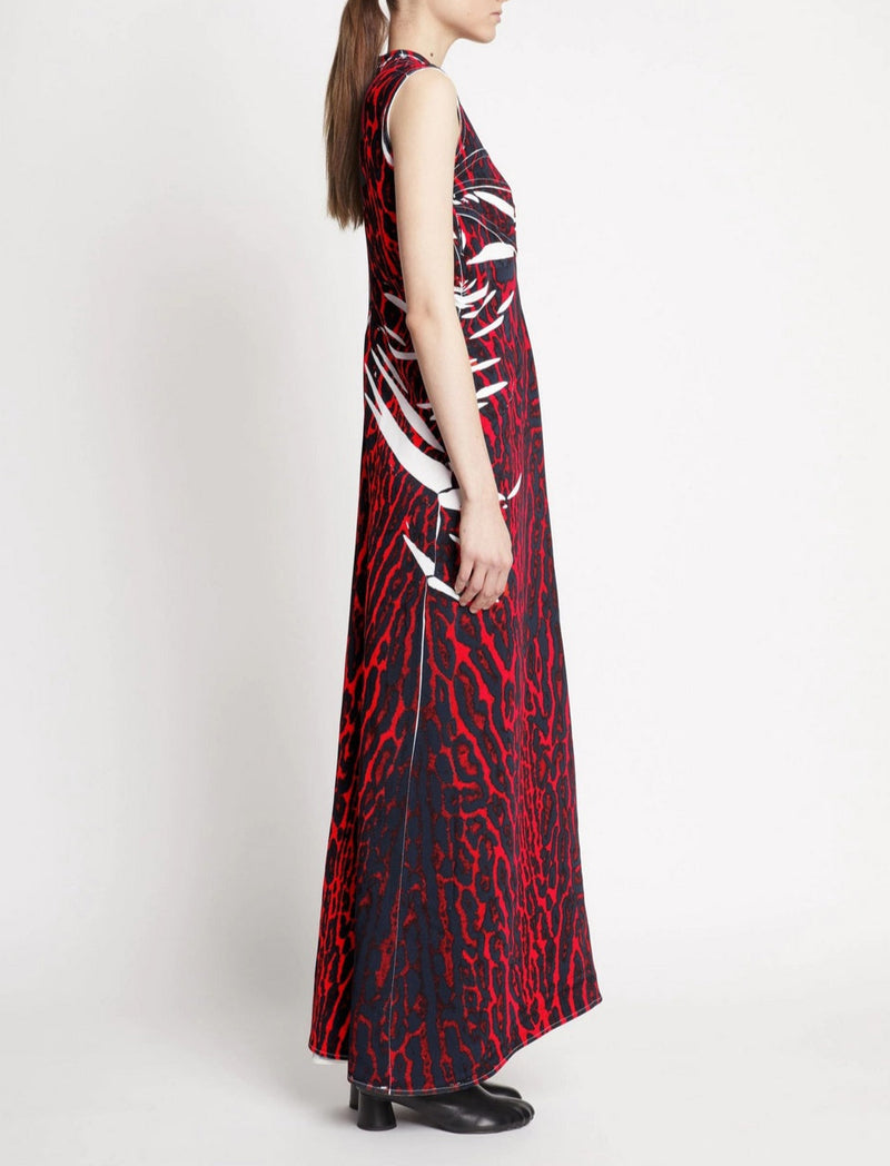 Proenza Schouler - Garment Printed Crepe Dress - Red Multi - Femme
