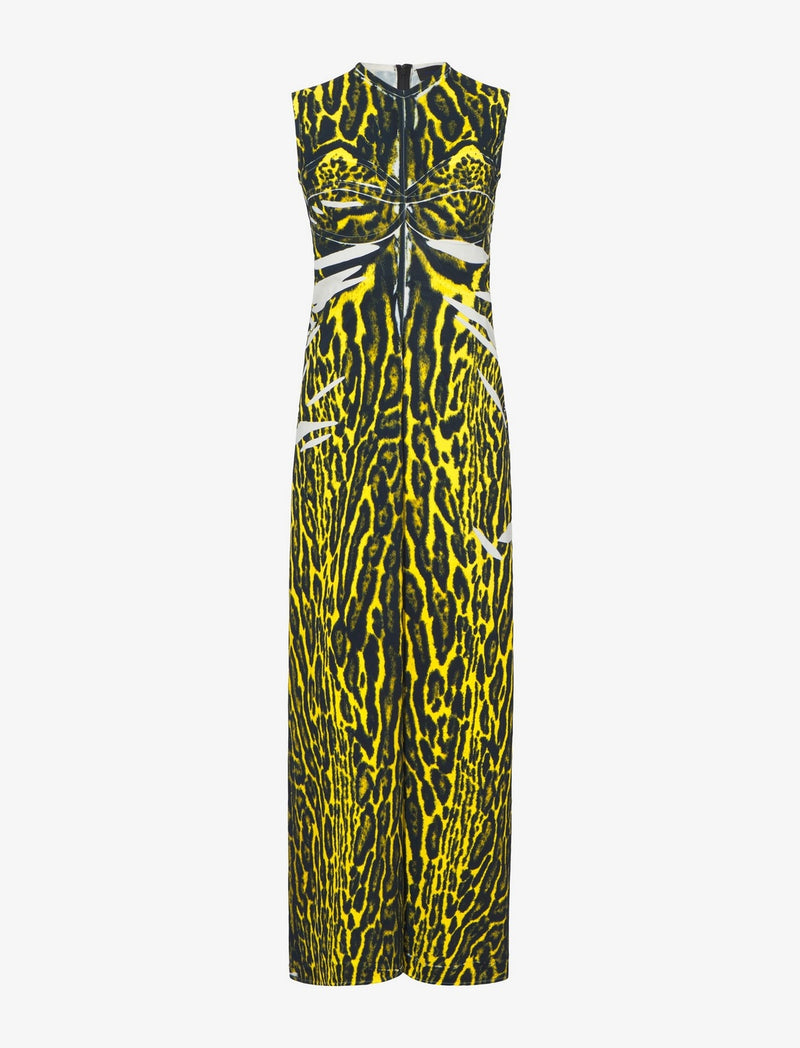 Proenza Schouler - Garment Printed Crepe Dress - Yellow Multi - Femme
