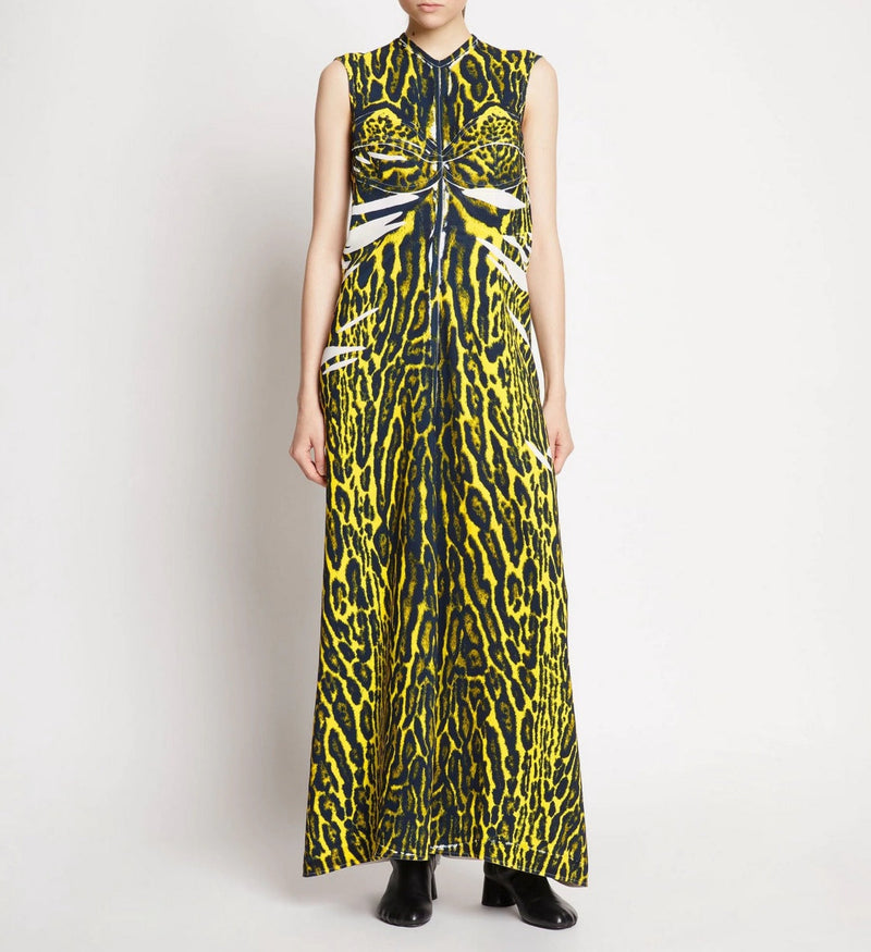 Proenza Schouler - Garment Printed Crepe Dress - Yellow Multi - Femme