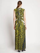 Proenza Schouler - Garment Printed Crepe Dress - Yellow Multi - Femme