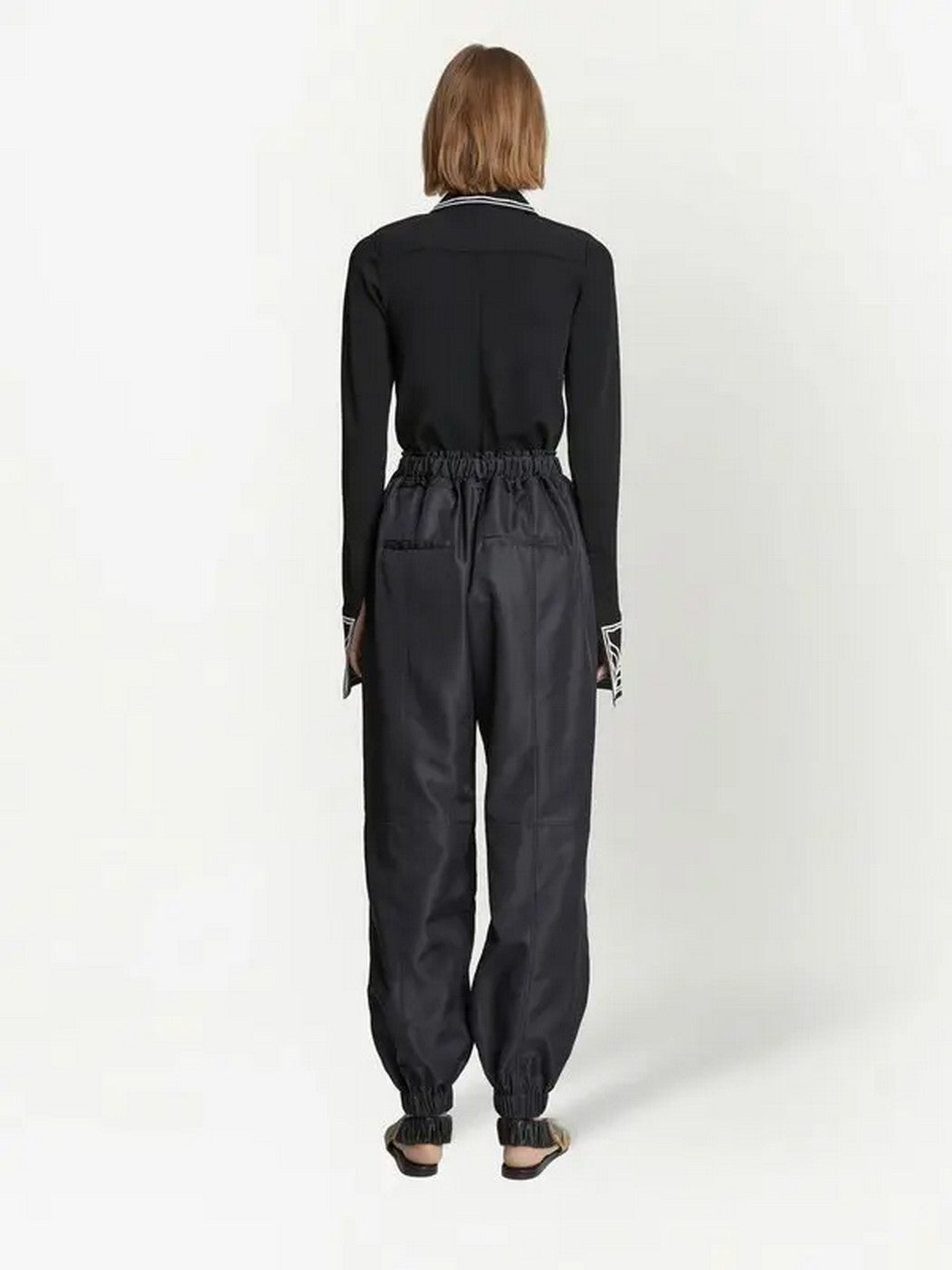 Proenza Schouler - Silk Nylon Taffeta Pull On Pant - Black - Women
