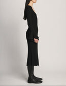 Proenza Schouler - Fluted Rib Knit Dress - Black - Femme
