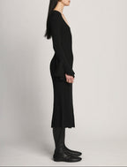 Proenza Schouler - Fluted Rib Knit Dress - Black - Mujer