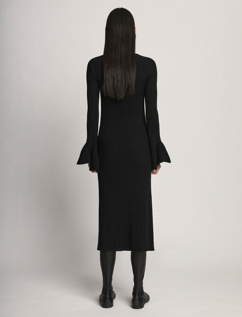 Proenza Schouler - Fluted Rib Knit Dress - Black - Femme