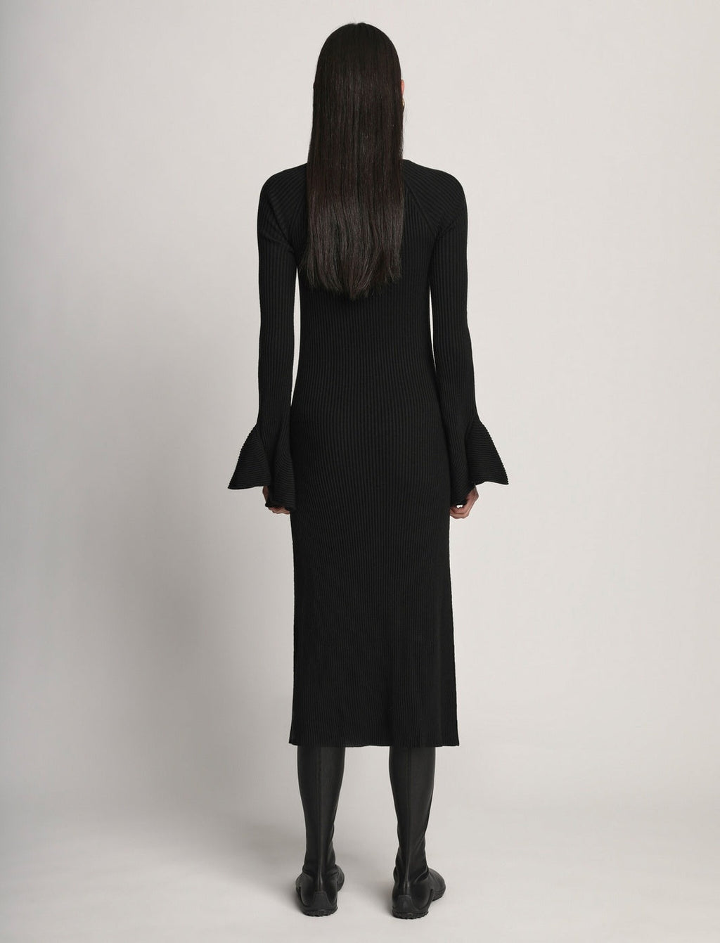 Proenza Schouler - Fluted Rib Knit Dress - Black - Mujer