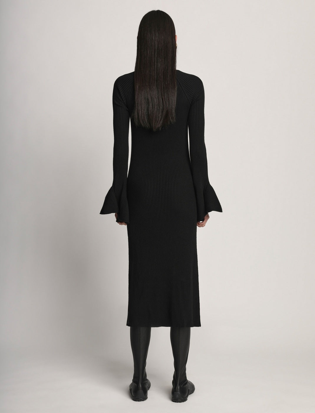 Proenza Schouler - Fluted Rib Knit Dress - Black - Mujer