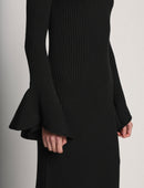 Proenza Schouler - Fluted Rib Knit Dress - Black - Femme