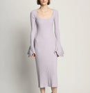 Proenza Schouler - Fluted Rib Knit Dress - Lavender - Femme