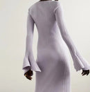 Proenza Schouler - Fluted Rib Knit Dress - Lavender - Femme