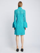 Proenza Schouler - Stretch Lace Shirt Dress - Cyan - Femme