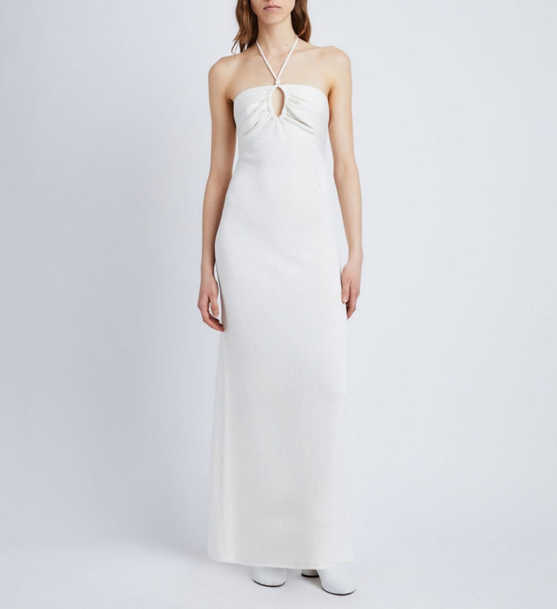 Proenza Schouler - Textured Cotton Knit Halter Dress - Ivory - Femme