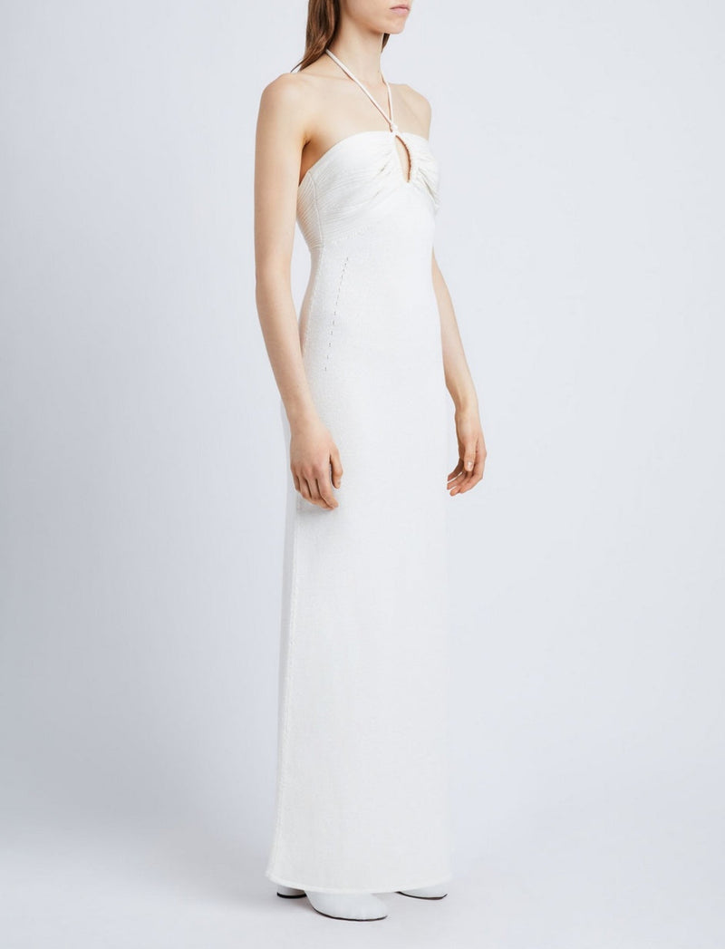 Proenza Schouler - Textured Cotton Knit Halter Dress - Ivory - Femme