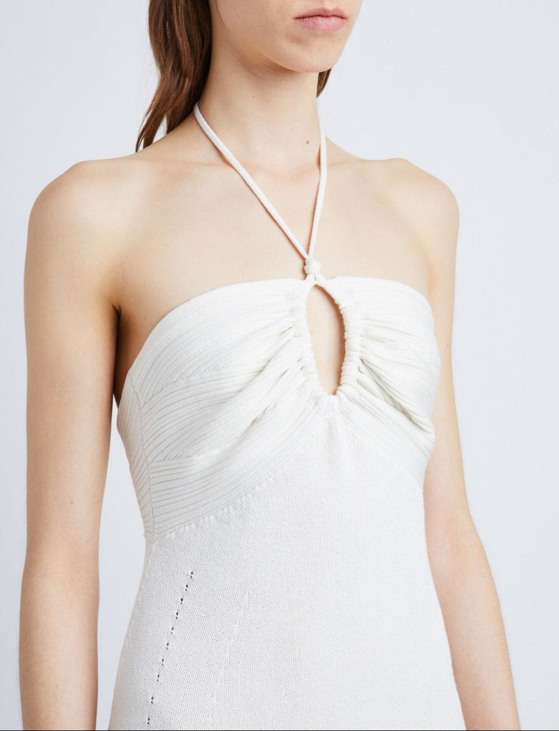 Proenza Schouler - Textured Cotton Knit Halter Dress - Ivory - Femme