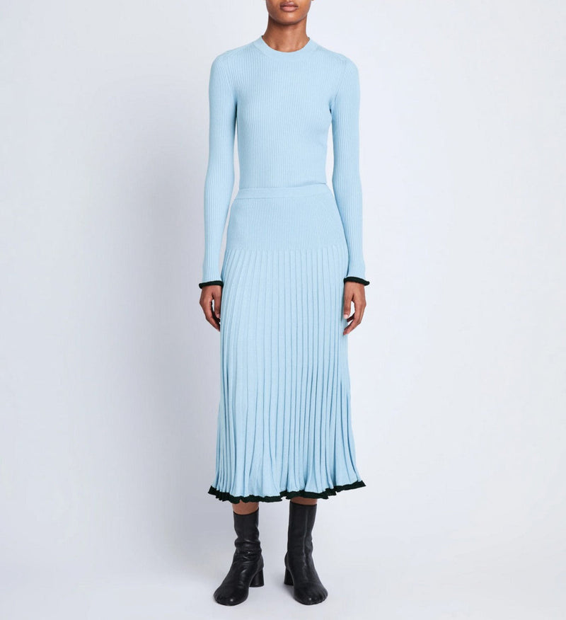 Proenza Schouler - Silk Cashmere Skirt - Light Blue - Femme