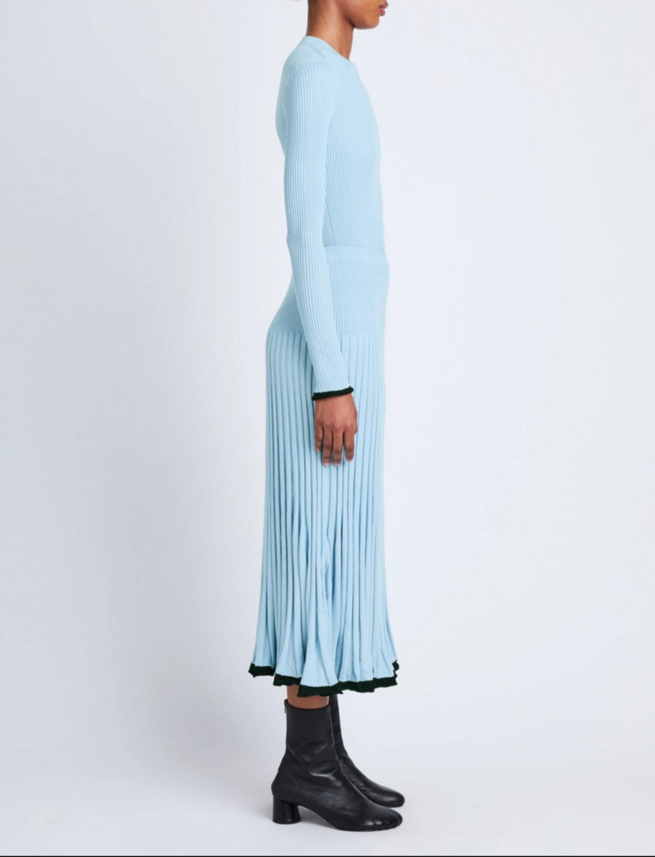 Proenza Schouler - Silk Cashmere Skirt - Light Blue - Femme
