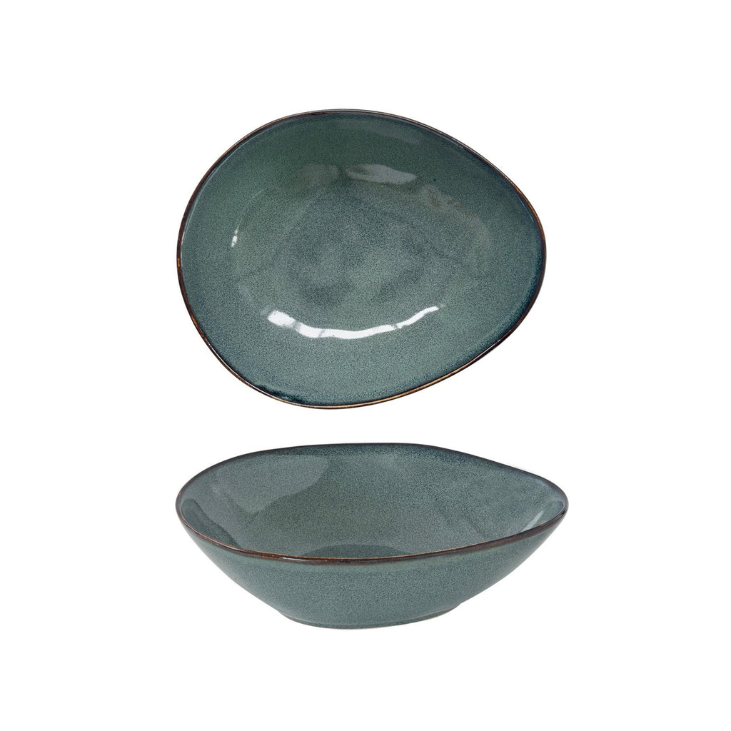 Genesis - Set De 4 Assiettes Creuses - Grès - Vert