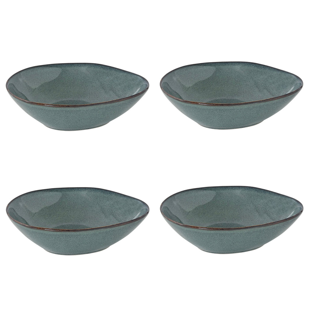 Genesis - Set De 4 Assiettes Creuses - Grès - Vert