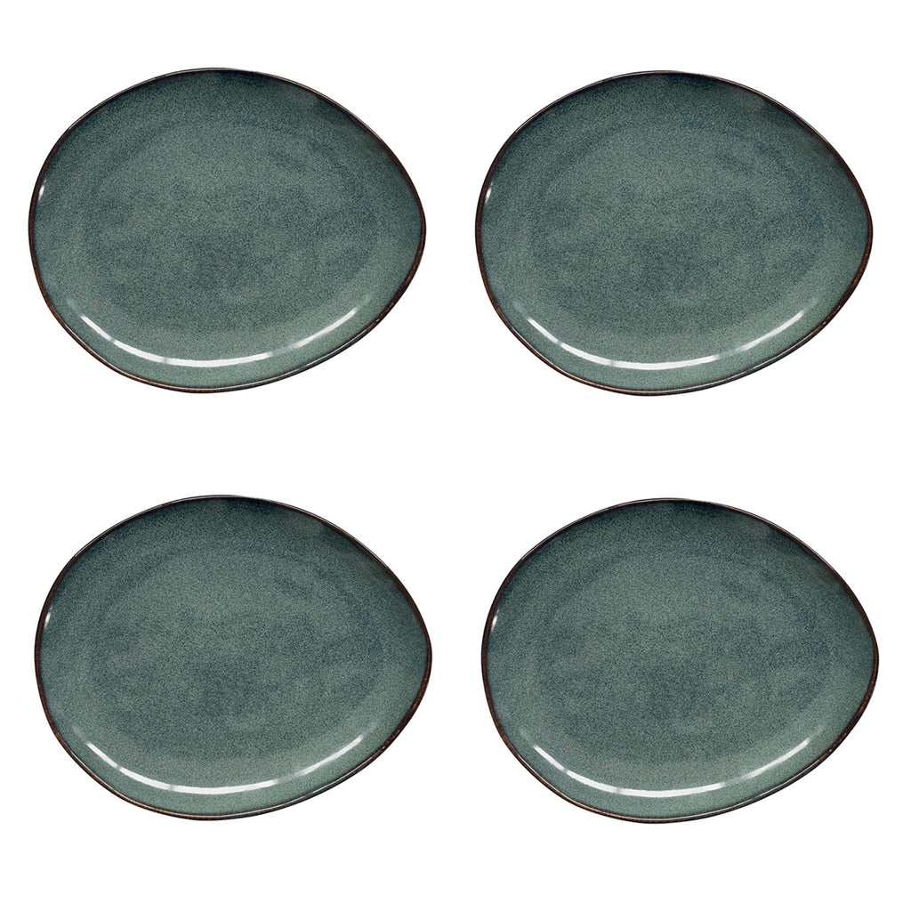 Genesis - Set De 4 Assiettes À Dessert - Grès - Vert