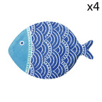 Sea Friends - Set De 4 Assiettes Version 1 - Porcelaine - Multicolore