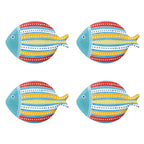 Sea Friends - Set De 4 Assiettes Version 2 - Porcelaine - Multicolore