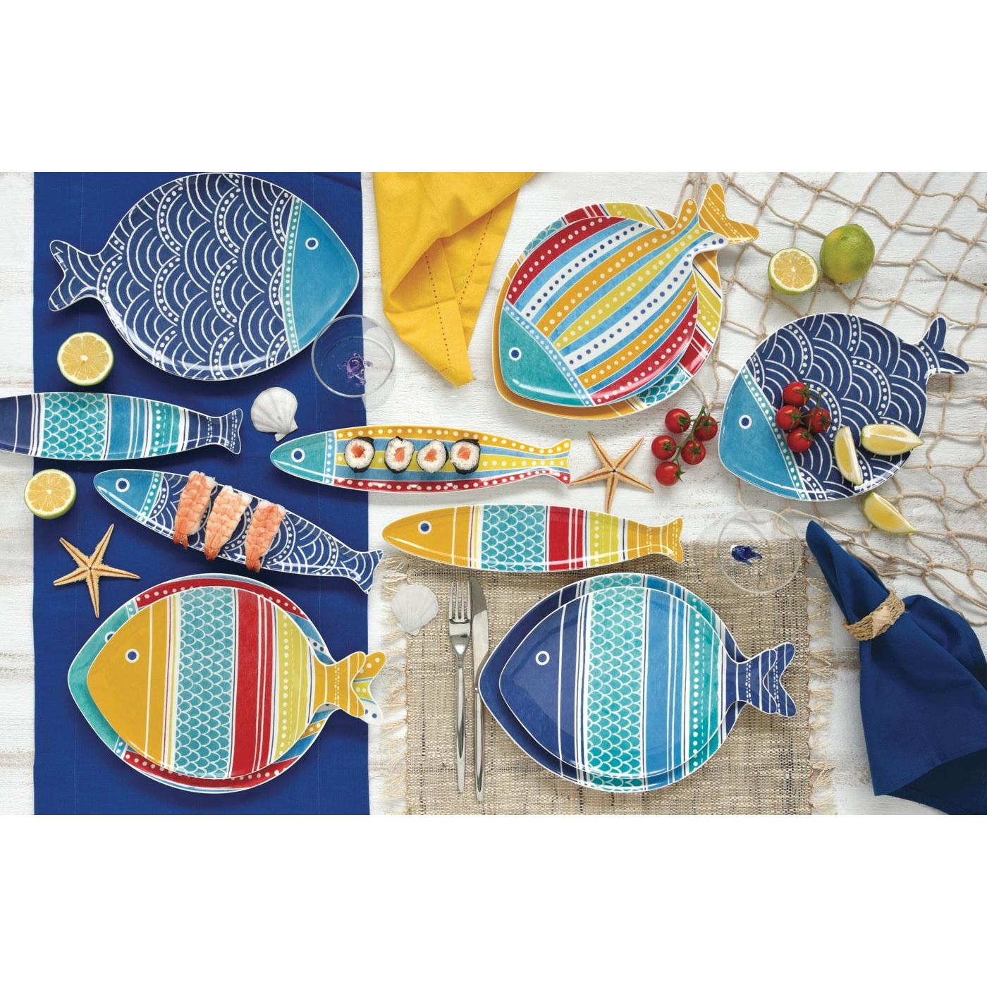 Sea Friends - Set De 4 Assiettes Version 3 - Porcelaine - Multicolore