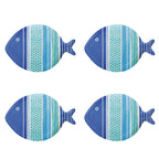 Sea Friends - Set De 4 Assiettes Version 3 - Porcelaine - Multicolore