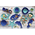 Sea Friends - Set De 4 Assiettes Version 3 - Porcelaine - Multicolore