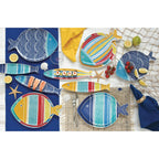 Sea Friends - Set De 4 Assiettes Version 3 - Porcelaine - Multicolore