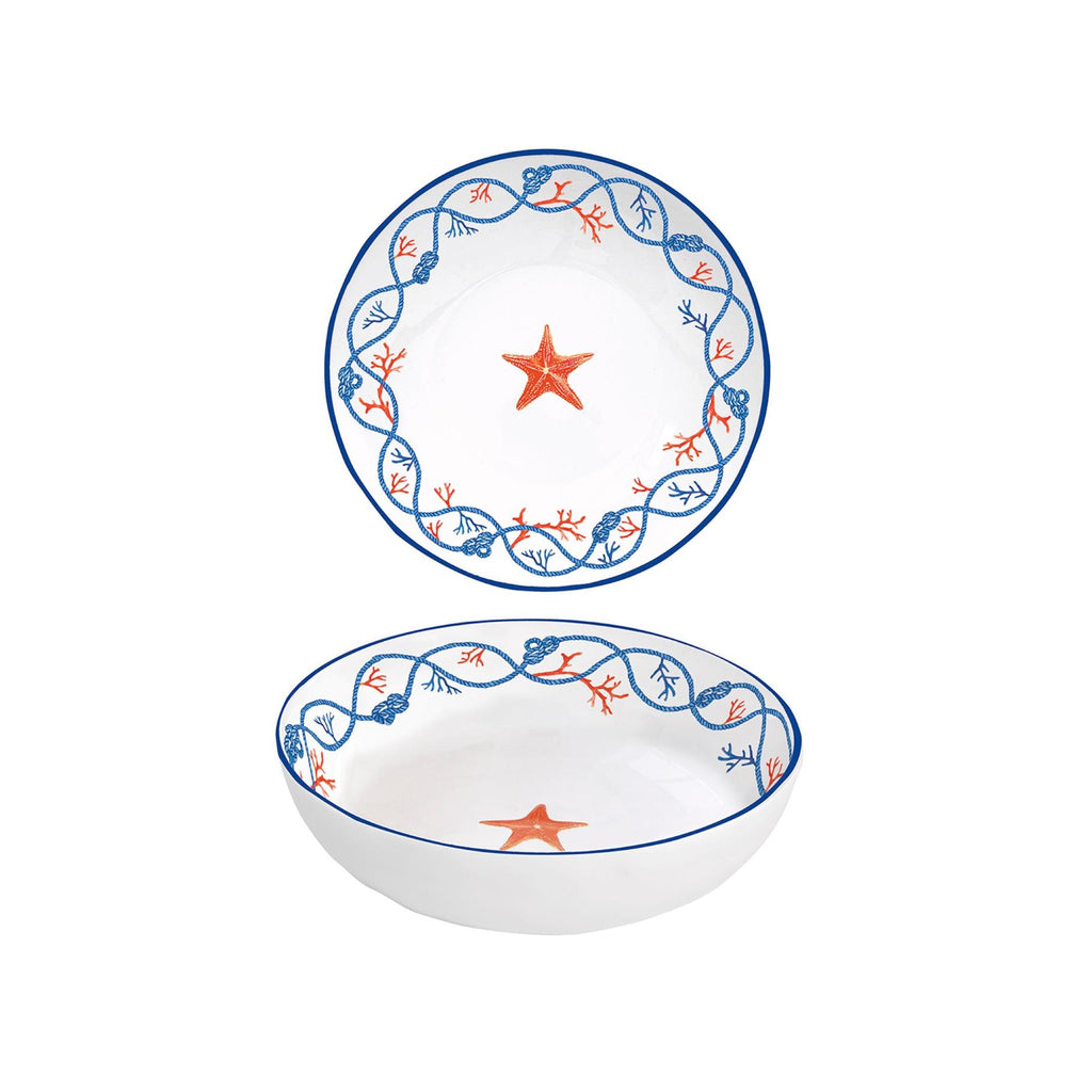 Cote De Mer - Set De 4 Assiettes Creuses - Porcelaine - Multicolore