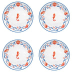 Cote De Mer - Set De 4 Assiettes Hippocampe - Porcelaine - Multicolore