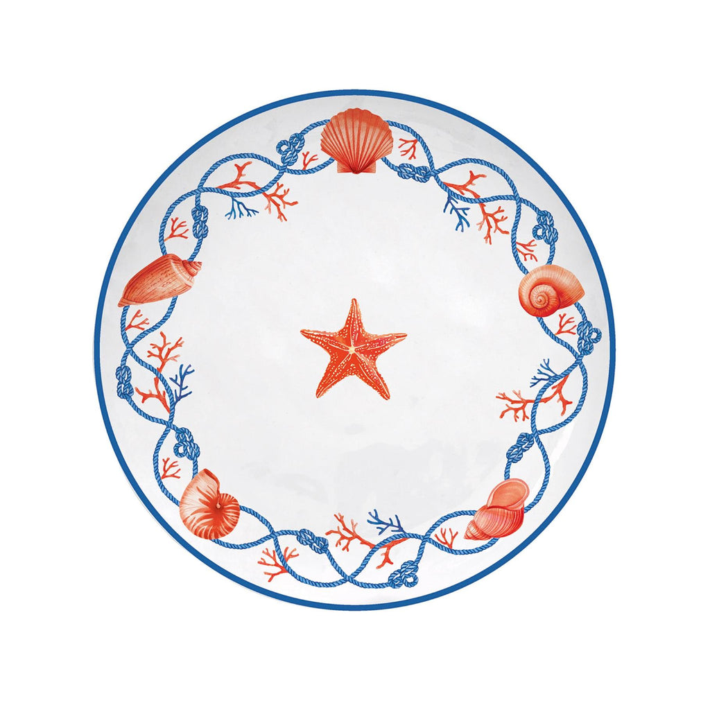 Cote De Mer - Set De 4 Assiettes Étoile De Mer - Porcelaine - Multicolore