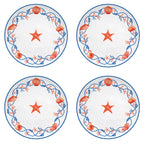 Cote De Mer - Set De 4 Assiettes Étoile De Mer - Porcelaine - Multicolore