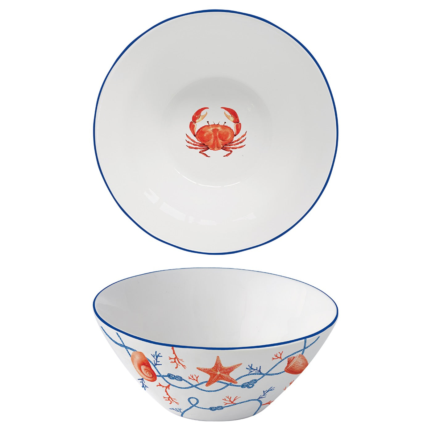 Cote De Mer - Set De 6 Bols - Porcelaine - Multicolore