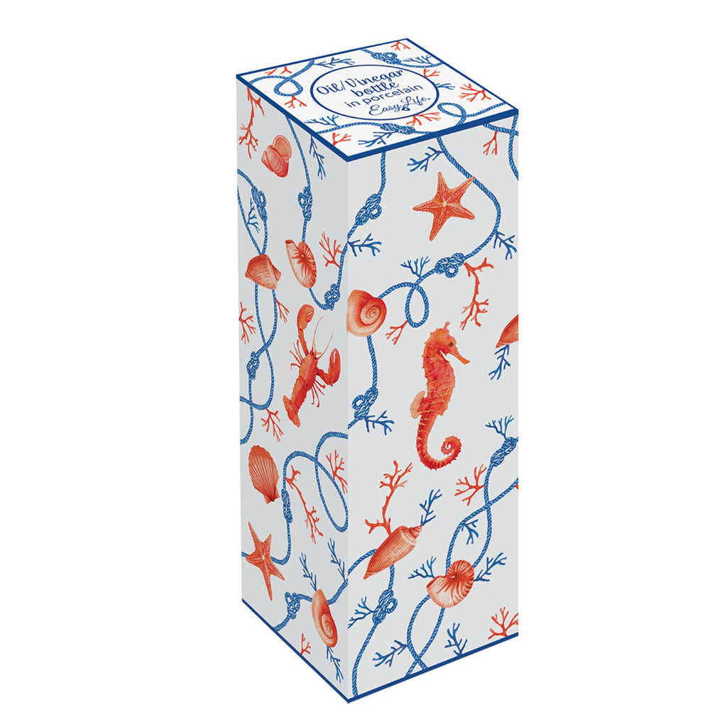 Cote De Mer - Bouteille À Huile/Vinaigre - Porcelaine - Multicolore