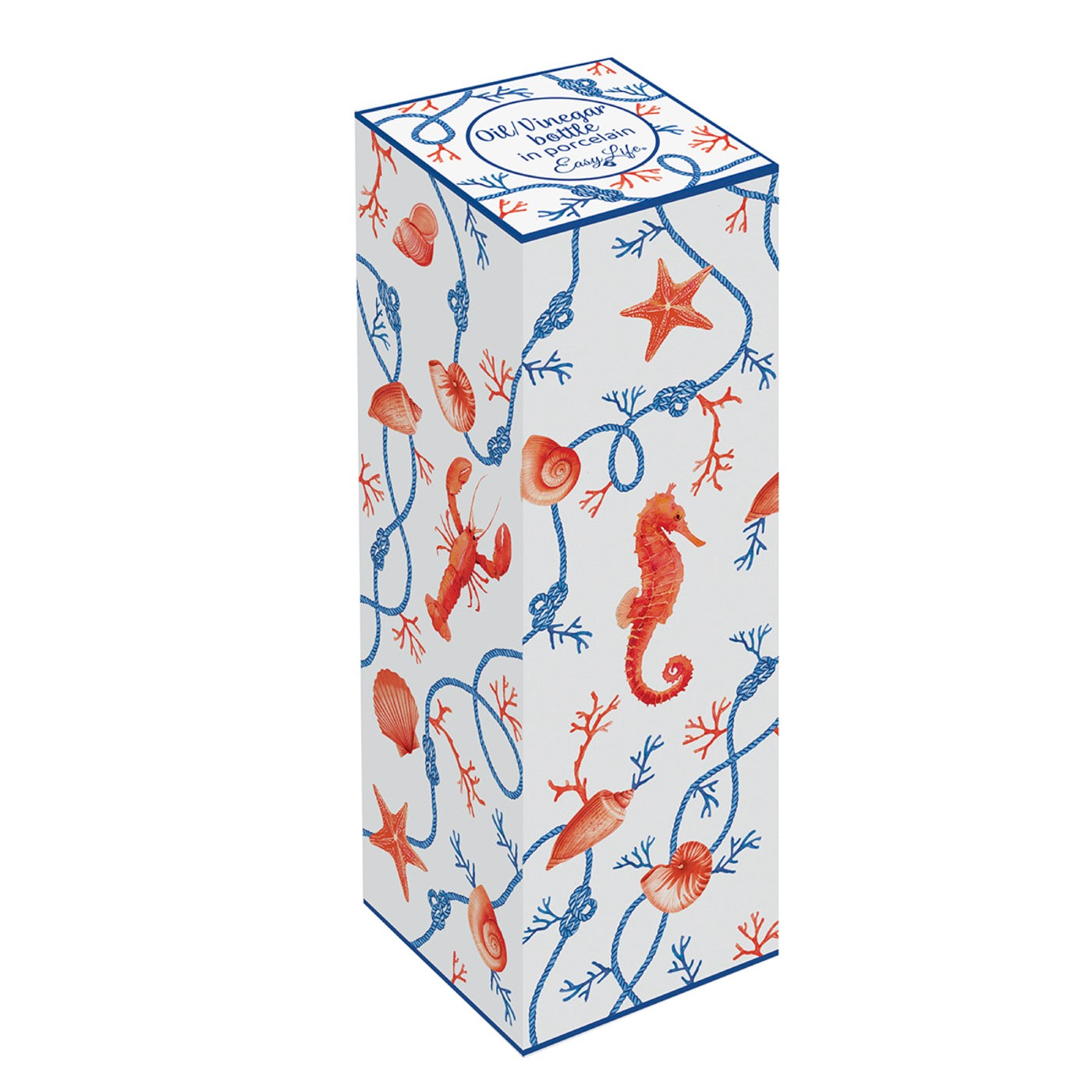 Cote De Mer - Bouteille À Huile/Vinaigre - Porcelaine - Multicolore