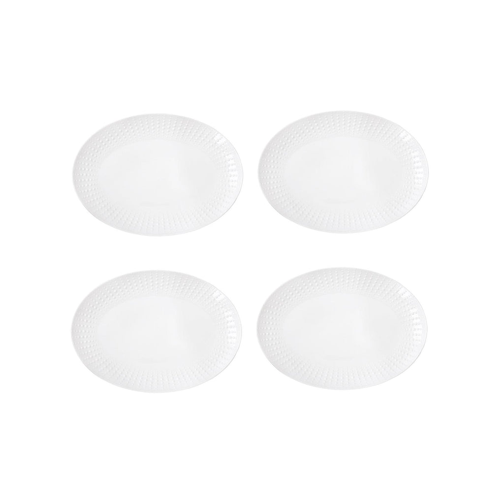 Drops - Plat De Service Ovale - Porcelaine - Blanc