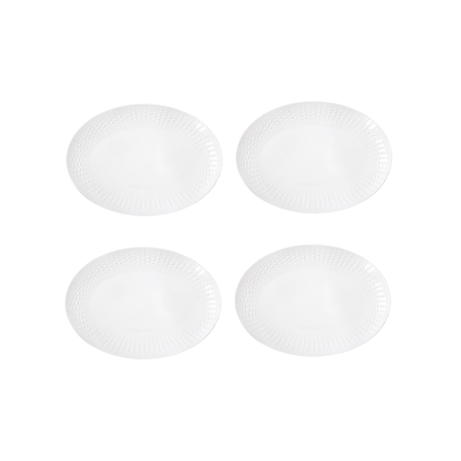 Drops - Plat De Service Ovale - Porcelaine - Blanc