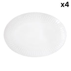 Drops - Plat De Service Ovale - Porcelaine - Blanc