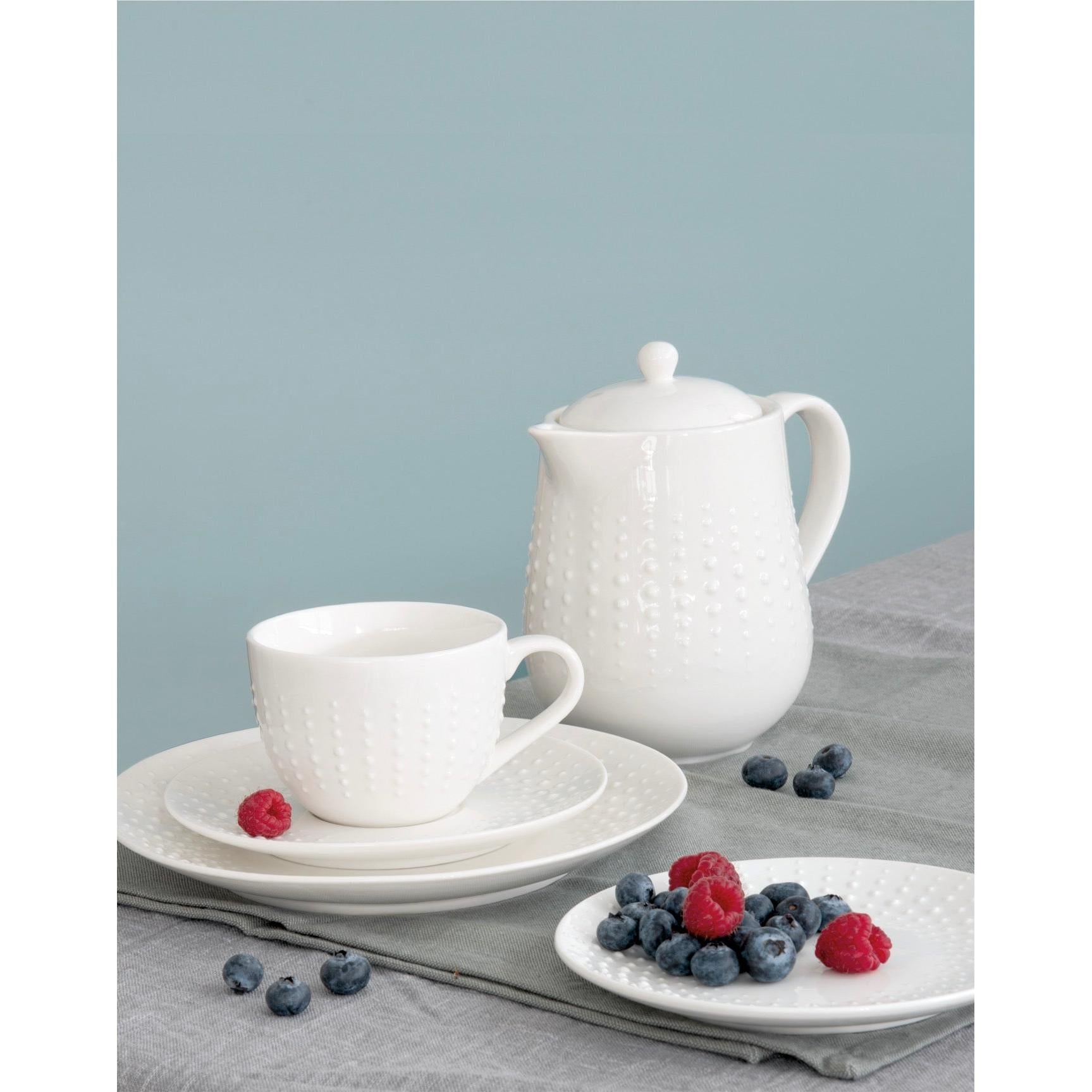 Drops - Plat De Service Ovale - Porcelaine - Blanc
