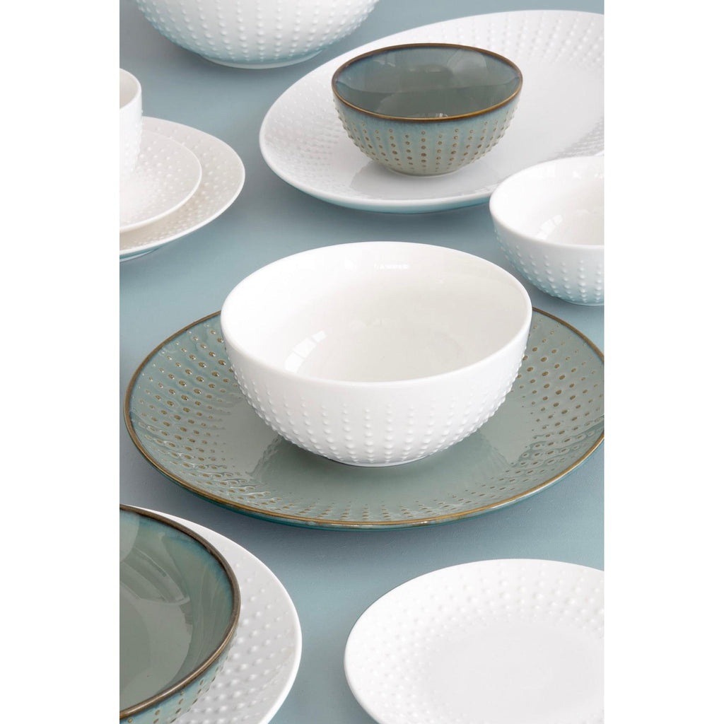 Drops - Plat De Service Ovale - Porcelaine - Blanc
