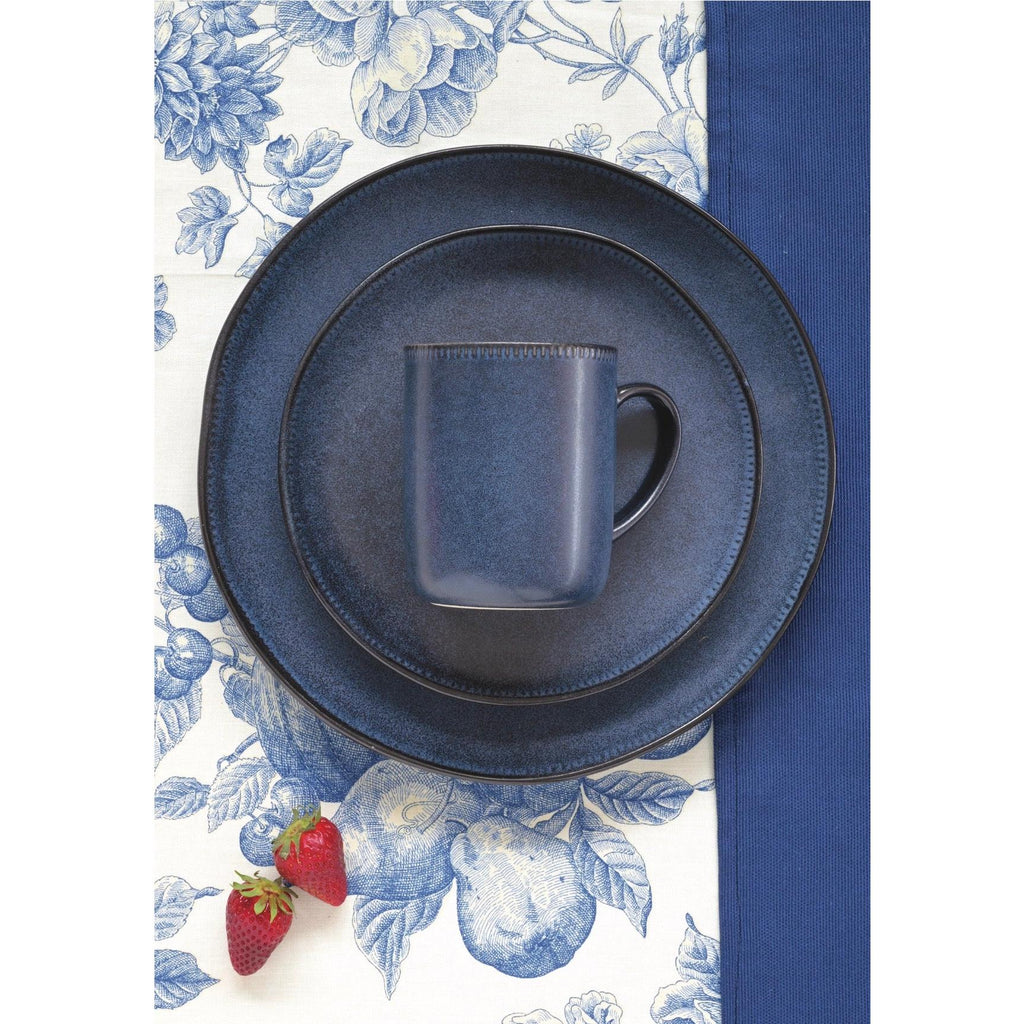 Blue Maison - Set De 6 Assiettes Plates - Grès - Bleu