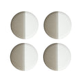Double - Set De 4 Assiettes Plates - Porcelaine - Beige