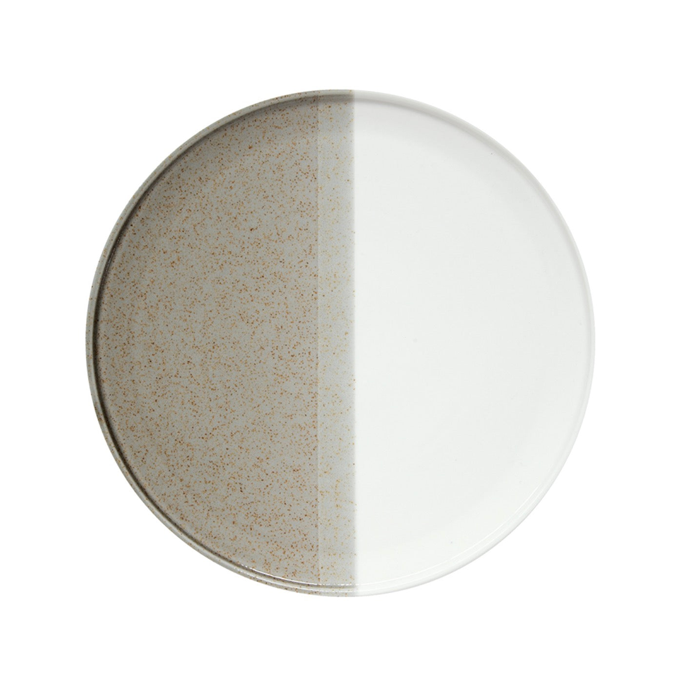 Double - Set De 4 Assiettes Plates - Porcelaine - Beige