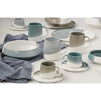 Double - Set De 4 Assiettes Plates - Porcelaine - Beige