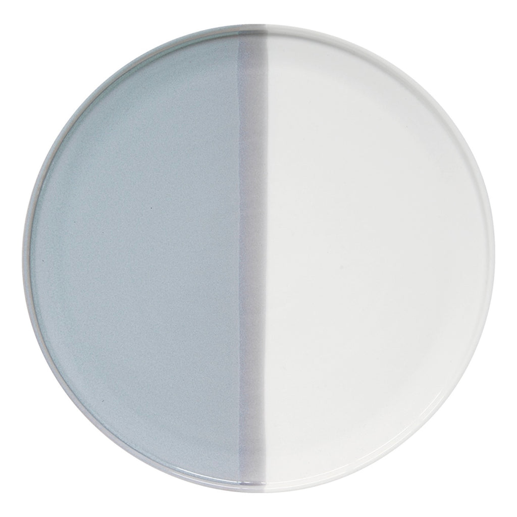 Double - Set De 4 Assiettes Plates - Porcelaine - Gris