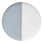 Double - Set De 4 Assiettes Plates - Porcelaine - Gris