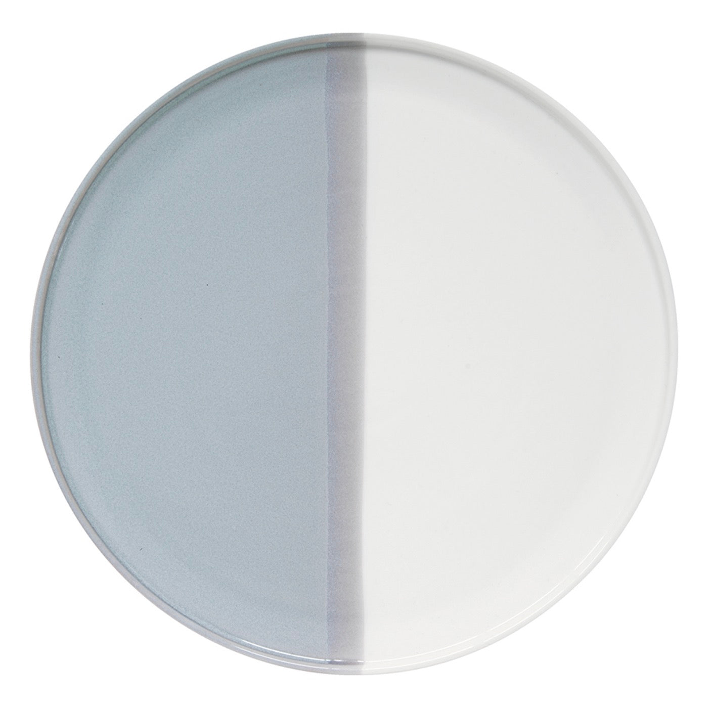 Double - Set De 4 Assiettes Plates - Porcelaine - Gris