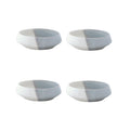 Double - Set De 4 Assiettes Creuses - Porcelaine - Gris