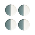 Double - Set De 4 Assiettes À Dessert - Porcelaine - Vert