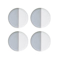 Double - Set De 4 Assiettes À Dessert - Porcelaine - Gris